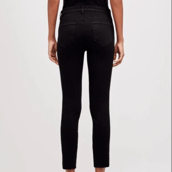 L’Agence Margot Velvet Stripe Jean in Noir High Rise Skinny Fit Womens Size 24 - Picture 4 of 7